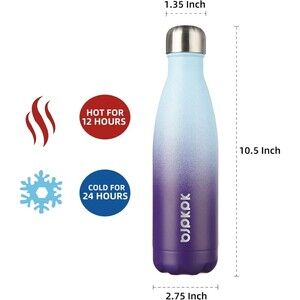 BJPKPK Insulated Water Bottle -17Oz/500Ml -Stainless Steel - OCEAN DREAM - NEW